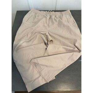 Baxter Wells Woman Khaki Elastic Waist Drawstring Pants Tan Plus Size 24W